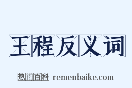 王程反义词是什么意思的图片
